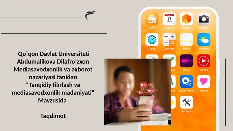 Tanqidiy fikrlash va mediasavodxonlik madaniyati