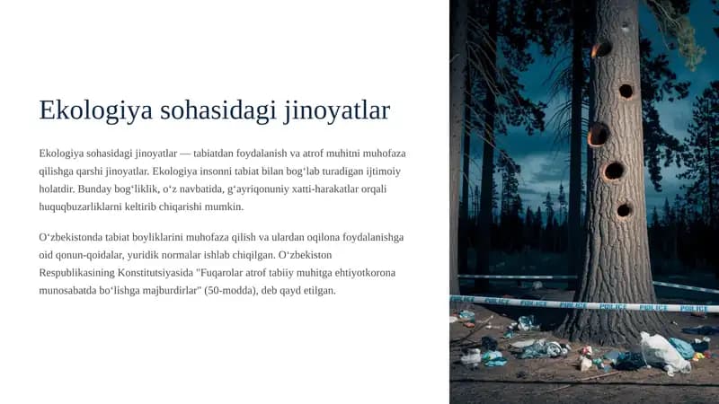 Ekologiya sohasidagi jinoyatlar