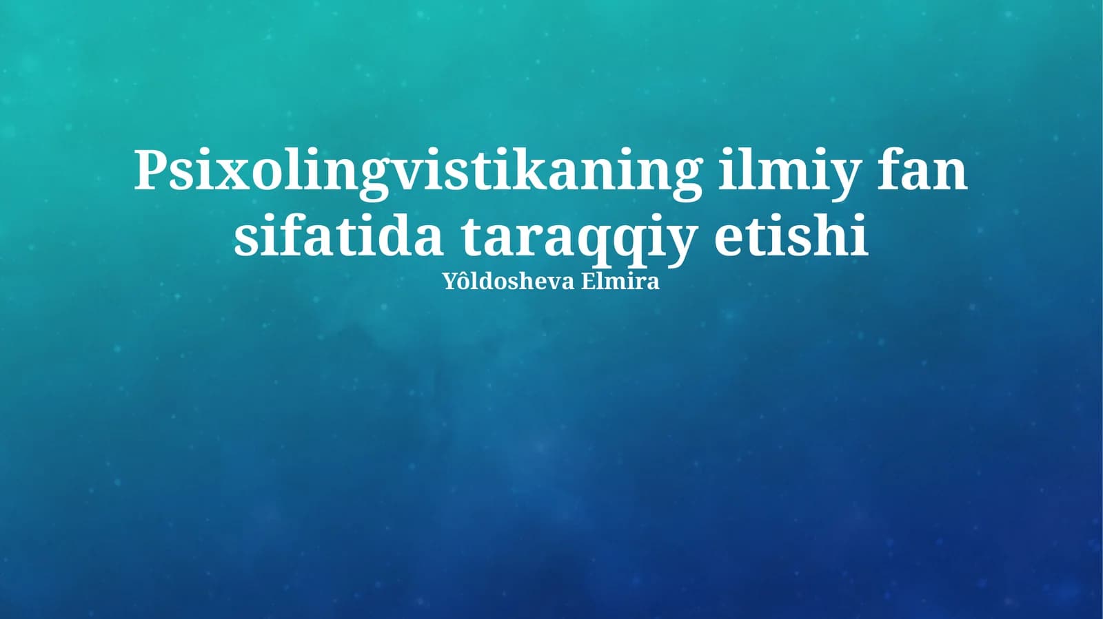 Psixolingvistika