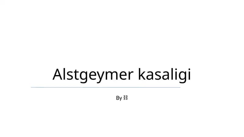 Alstgeymer kasaligi