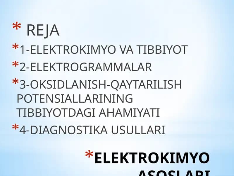 Elektrokimyo asoslari