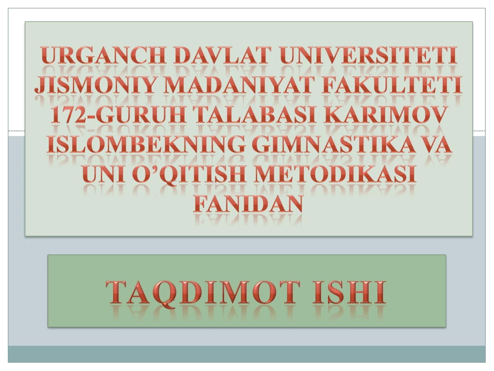 Jismoniy tarbiyalash