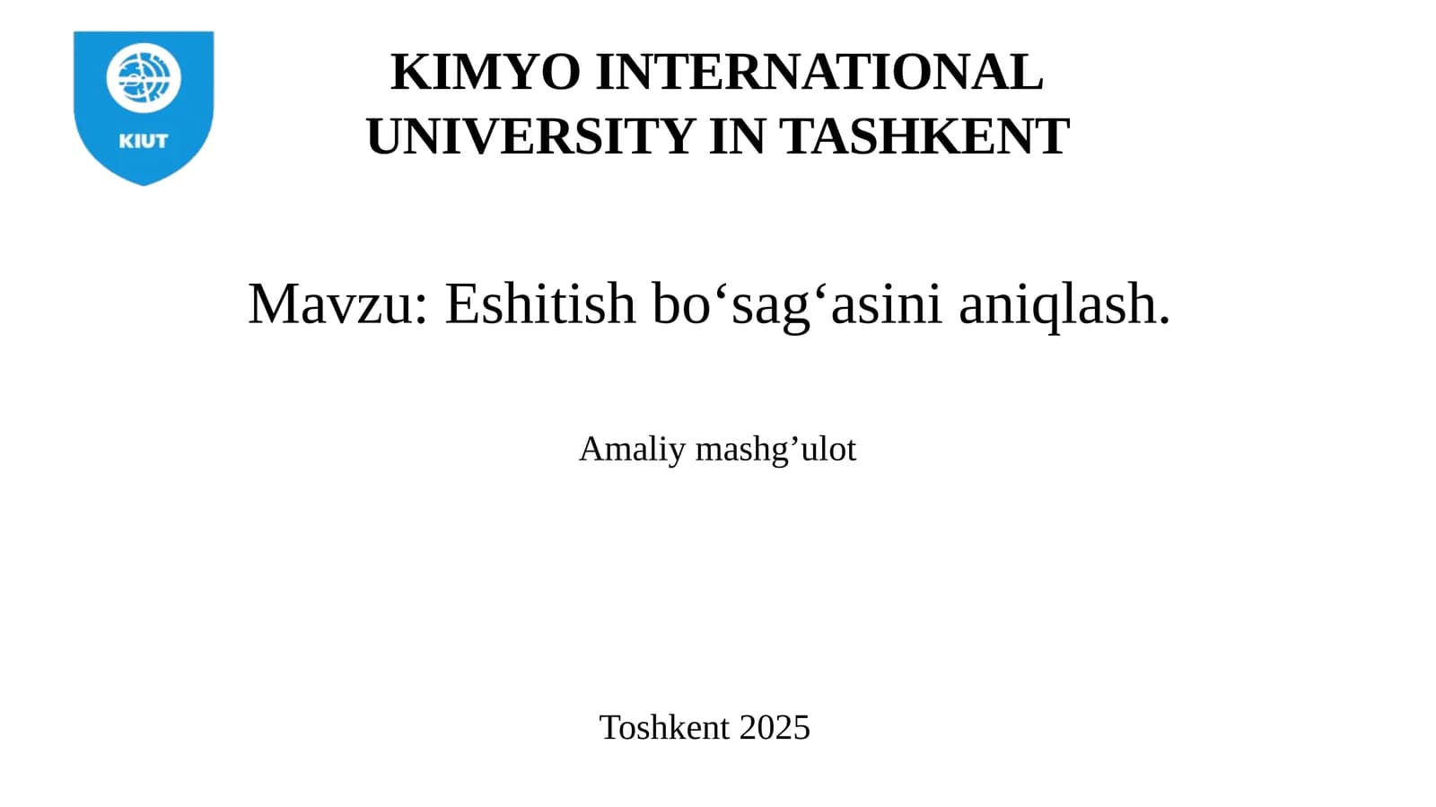 Eshitishboʻsagʻasinianiqlash