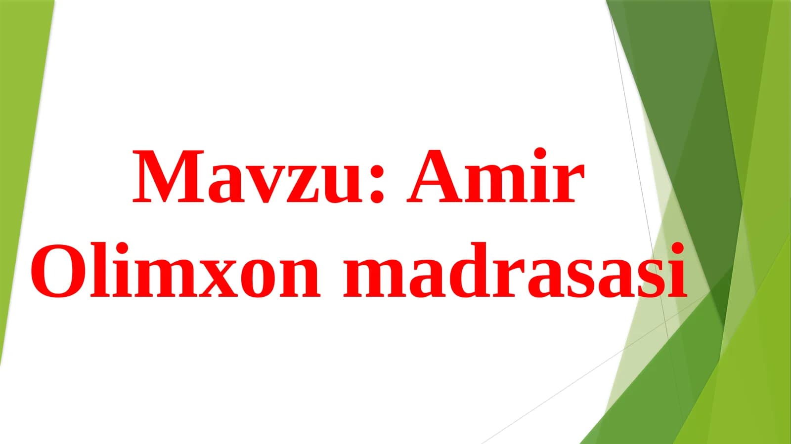 Amir Olimxon madrasasi