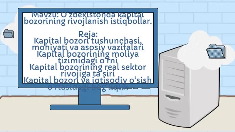 O'zbekistonda kapital bozorining rivojlanish istiqbollar