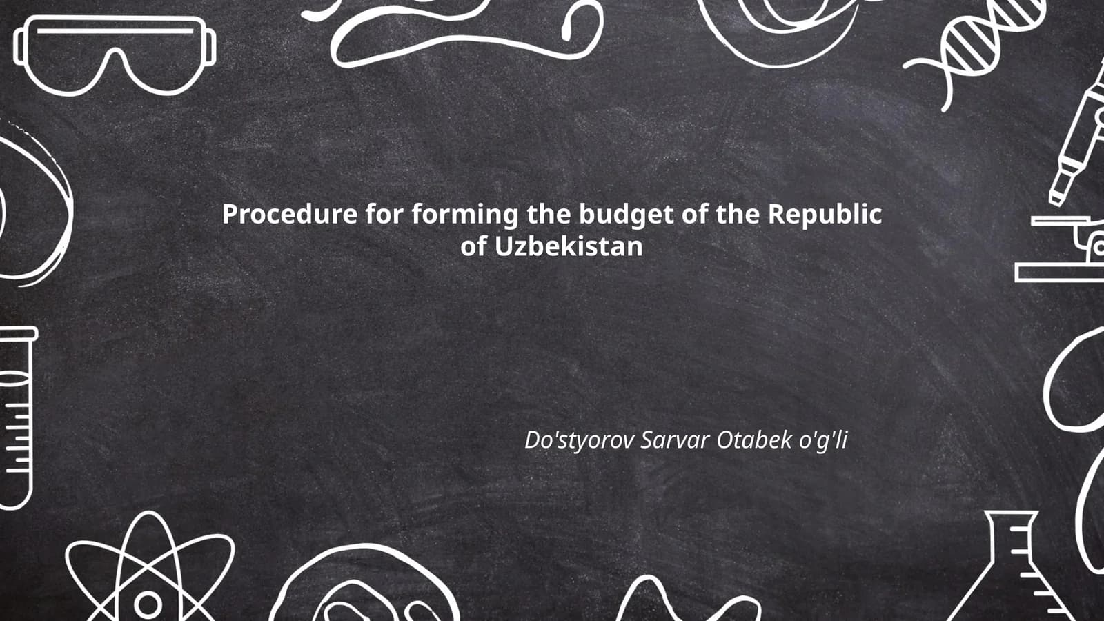 Procedure for forming the budget of the Republic of Uzbekistan