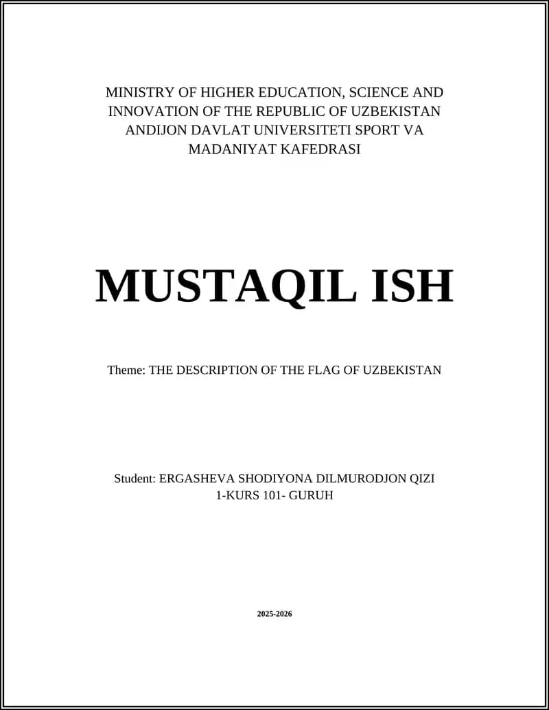 DESCRIPTION OF THE FLAG OF UZBEKISTAN