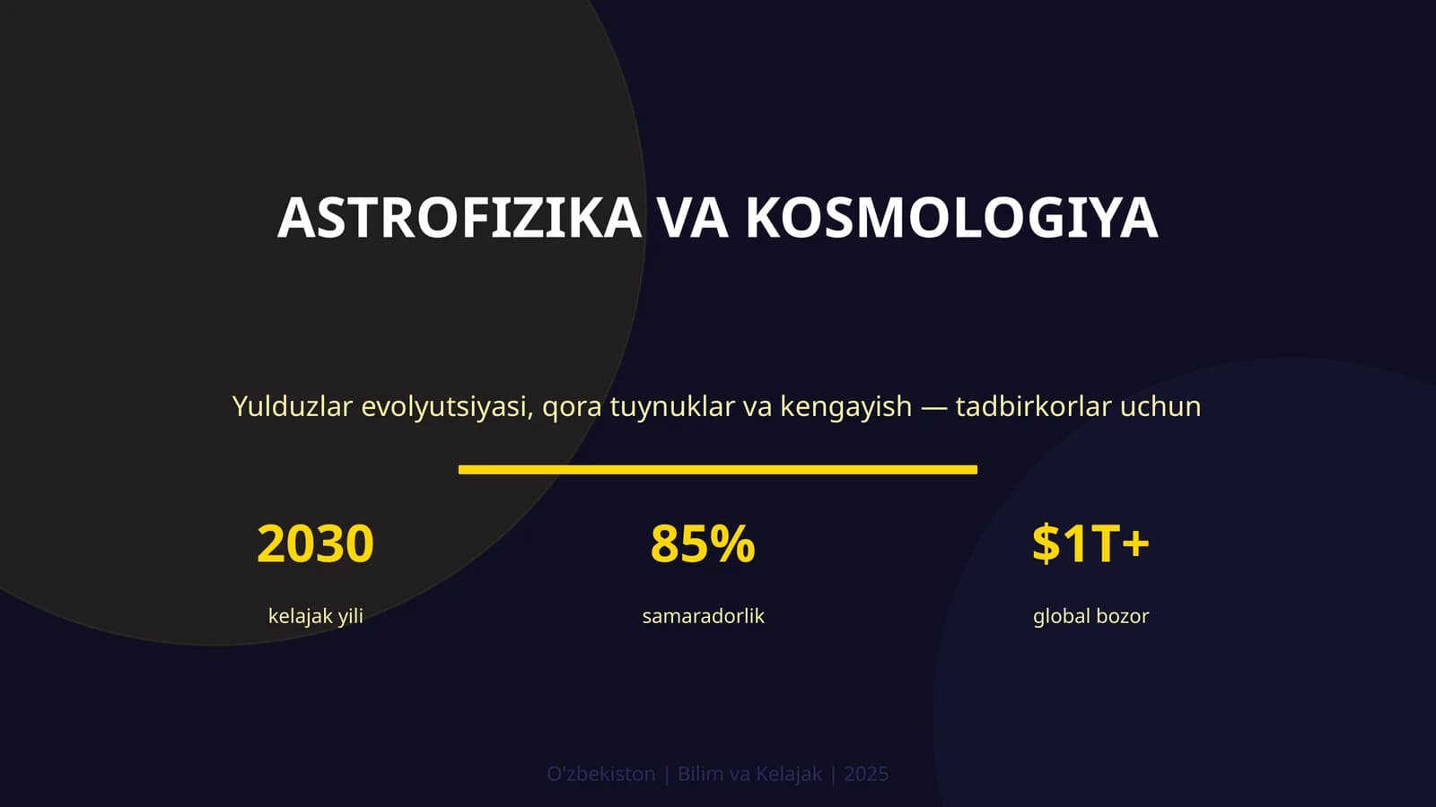 ASTROFIZIKA VA KOSMOLOGIYA