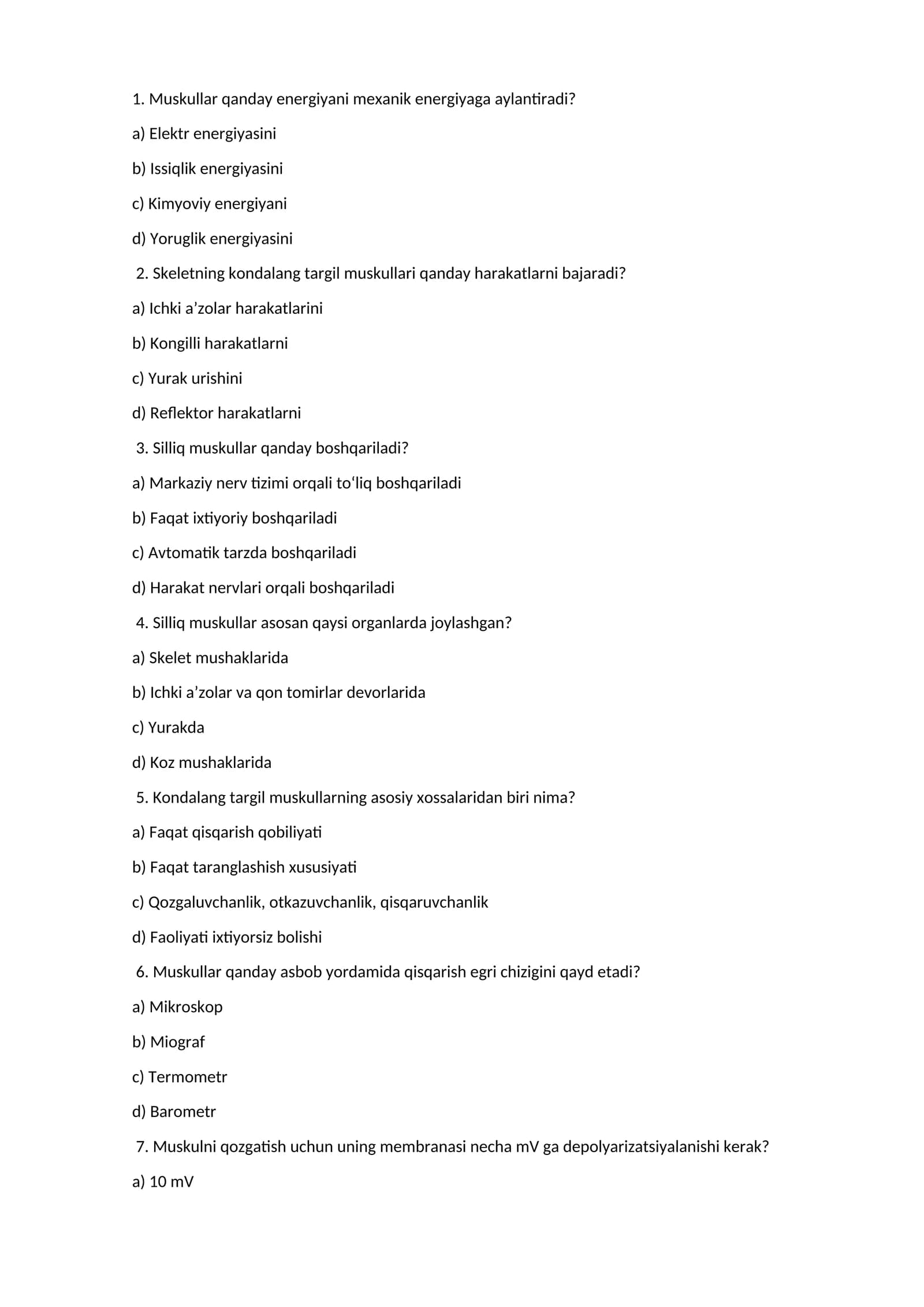 Silliq muskullar tizimini boshqarish