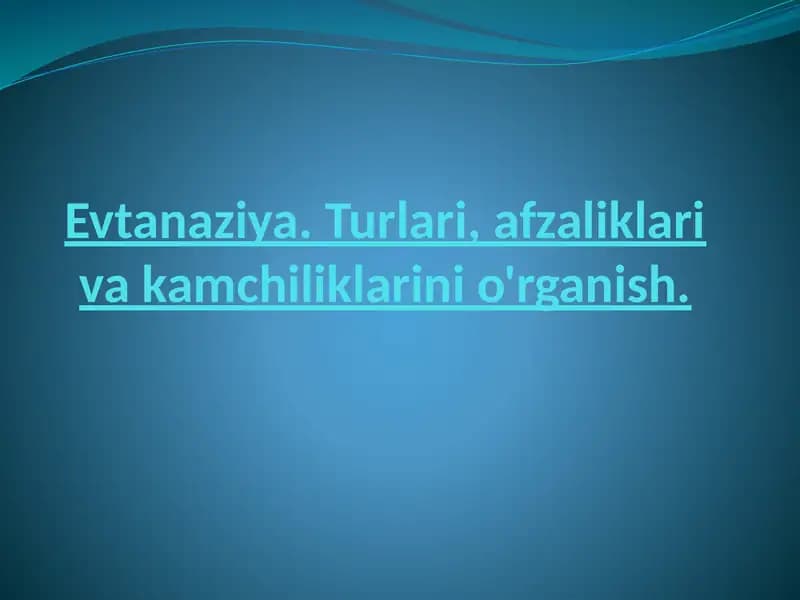 Evtanaziya