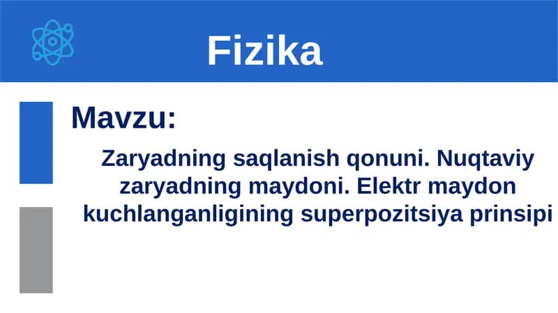 Zaryadning saqlanish qonuni