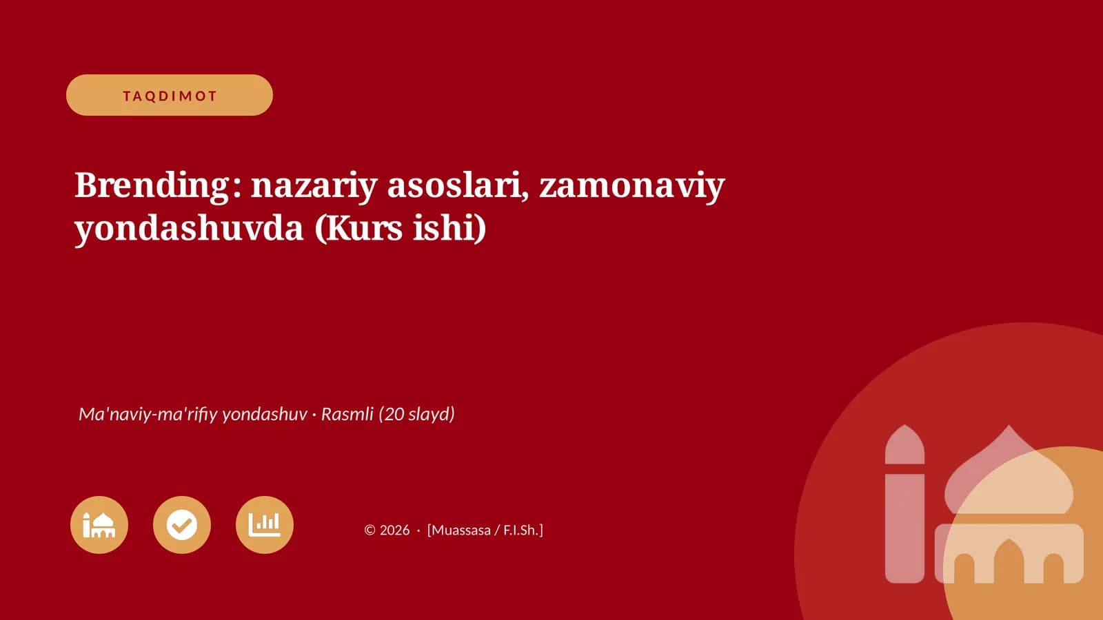 Brending: nazariy asoslari, zamonaviy yondashuvda (Kurs ishi)