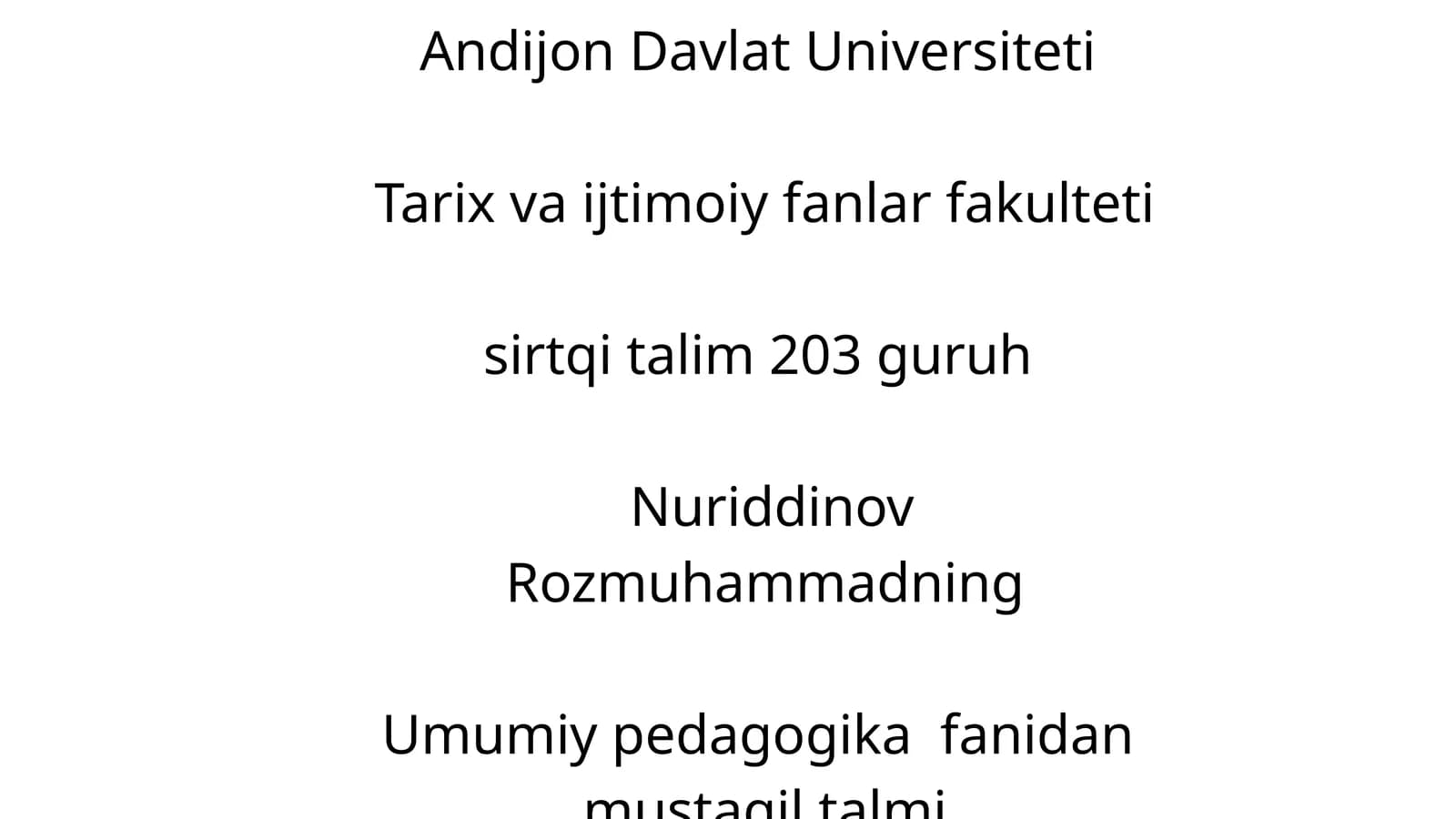 Garb uygonish davrida talim tarbiya va pedagogik fikrlash taraqiyoti