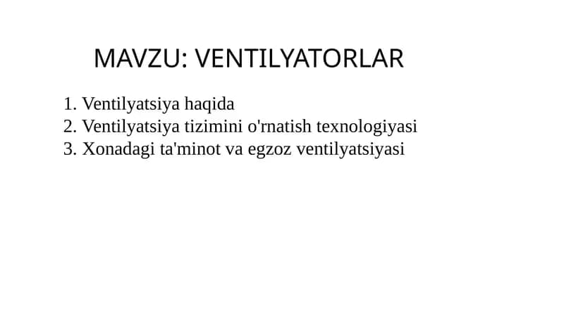 Ventilyatorlar