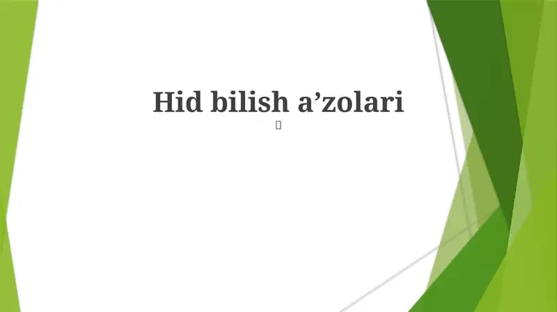 Hid bilish a'zolari