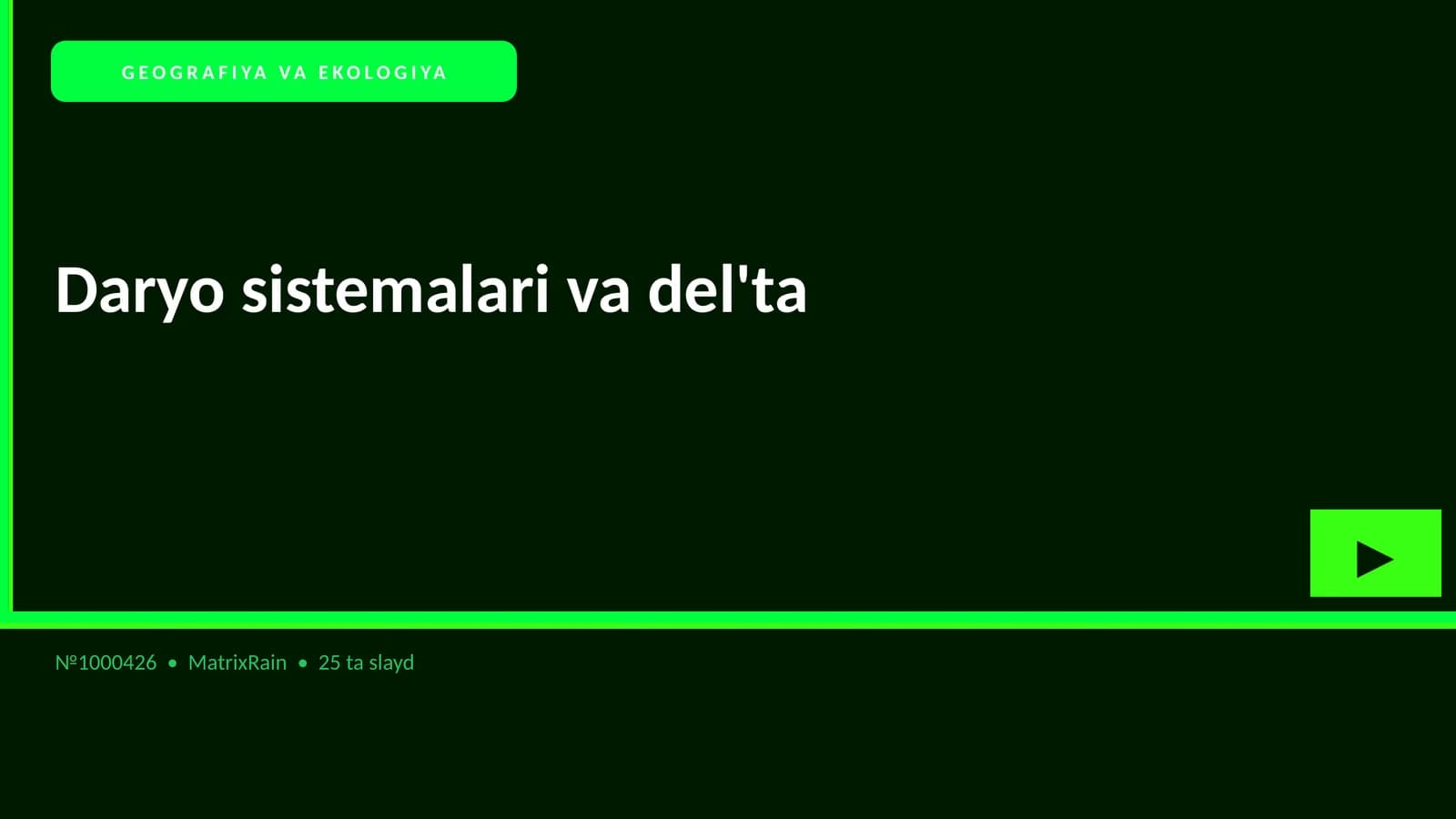 Daryo sistemalari va del'ta