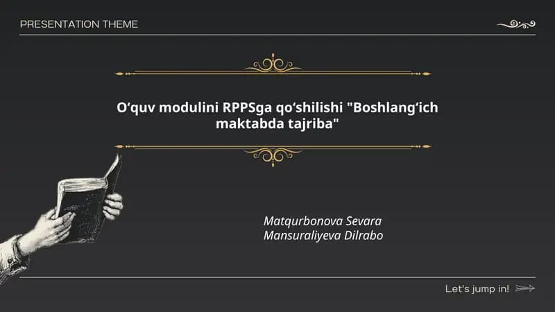 Boshlangʻich maktabda tajriba