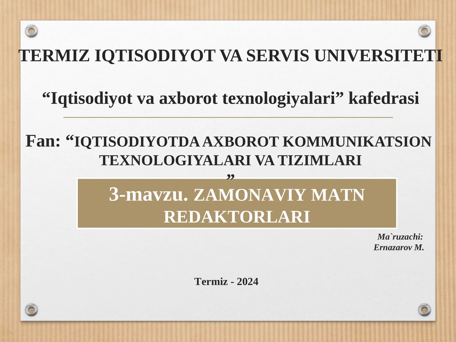 Zamonaviy matn redaktorlari