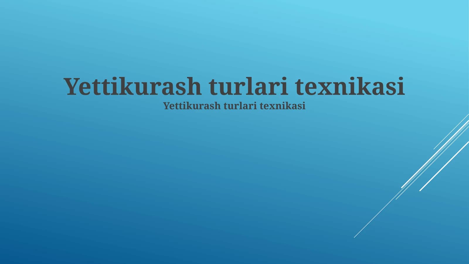 Qo'l texnikalari