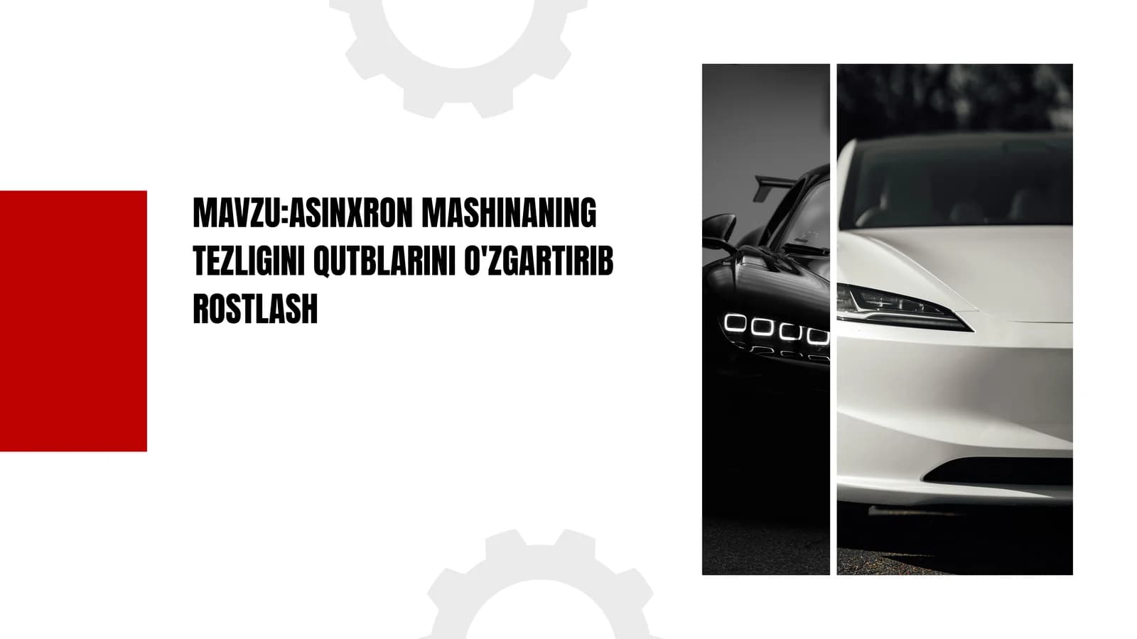 ASINXRON MASHINANING TEZLIGINI QUTBLARINI O'ZGARTIRIB ROSTLASH