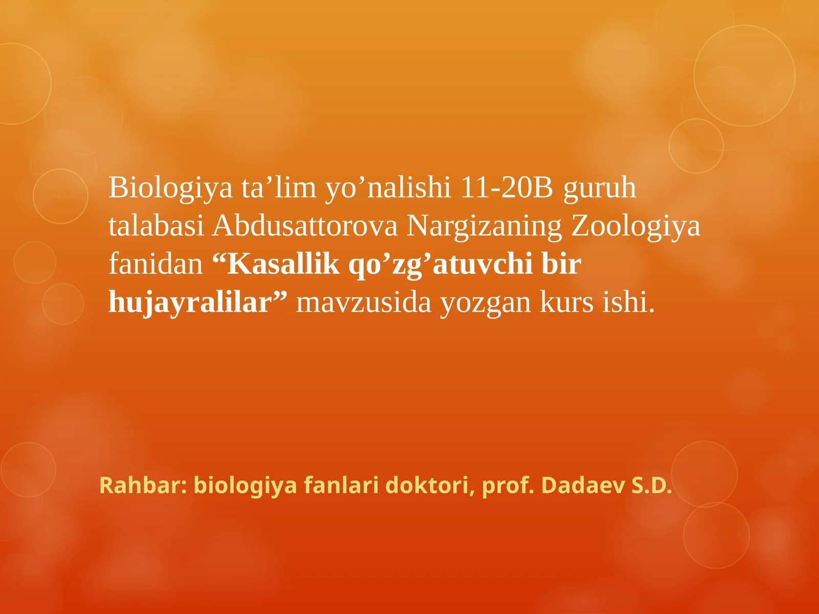 Kasallik qo’zg’atuvchi bir hujayralilar