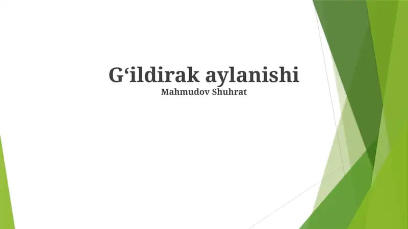 G'ildirak Aylanishi