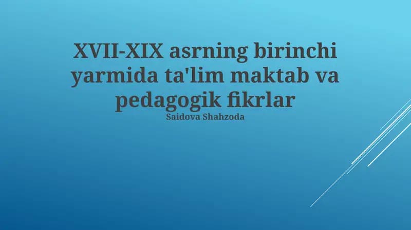Gumanizm ta’siri va yangi ta’lim tizimlari
