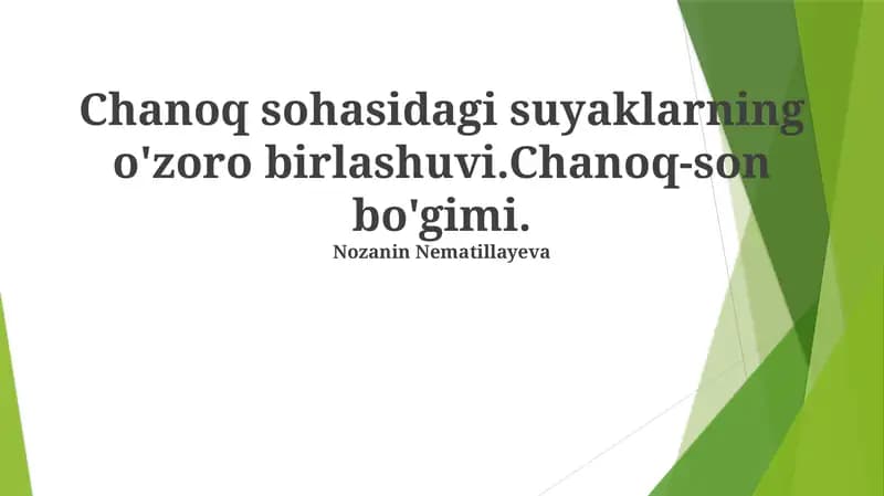 Chanoq sohasidagi suyaklarning o'zoro birlashuvi