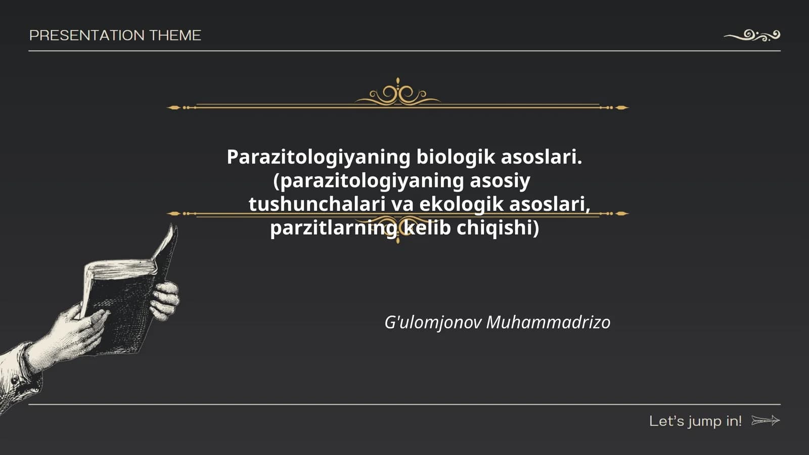 Parazitologiyaning biologik asoslari