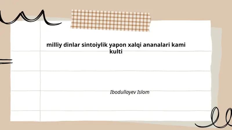 Sintoiylikning kelib chiqishi va tarixi