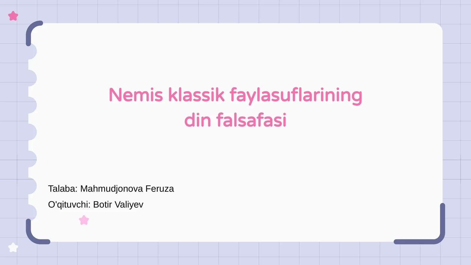 Nemis klassik faylasuflarining din falsafasi