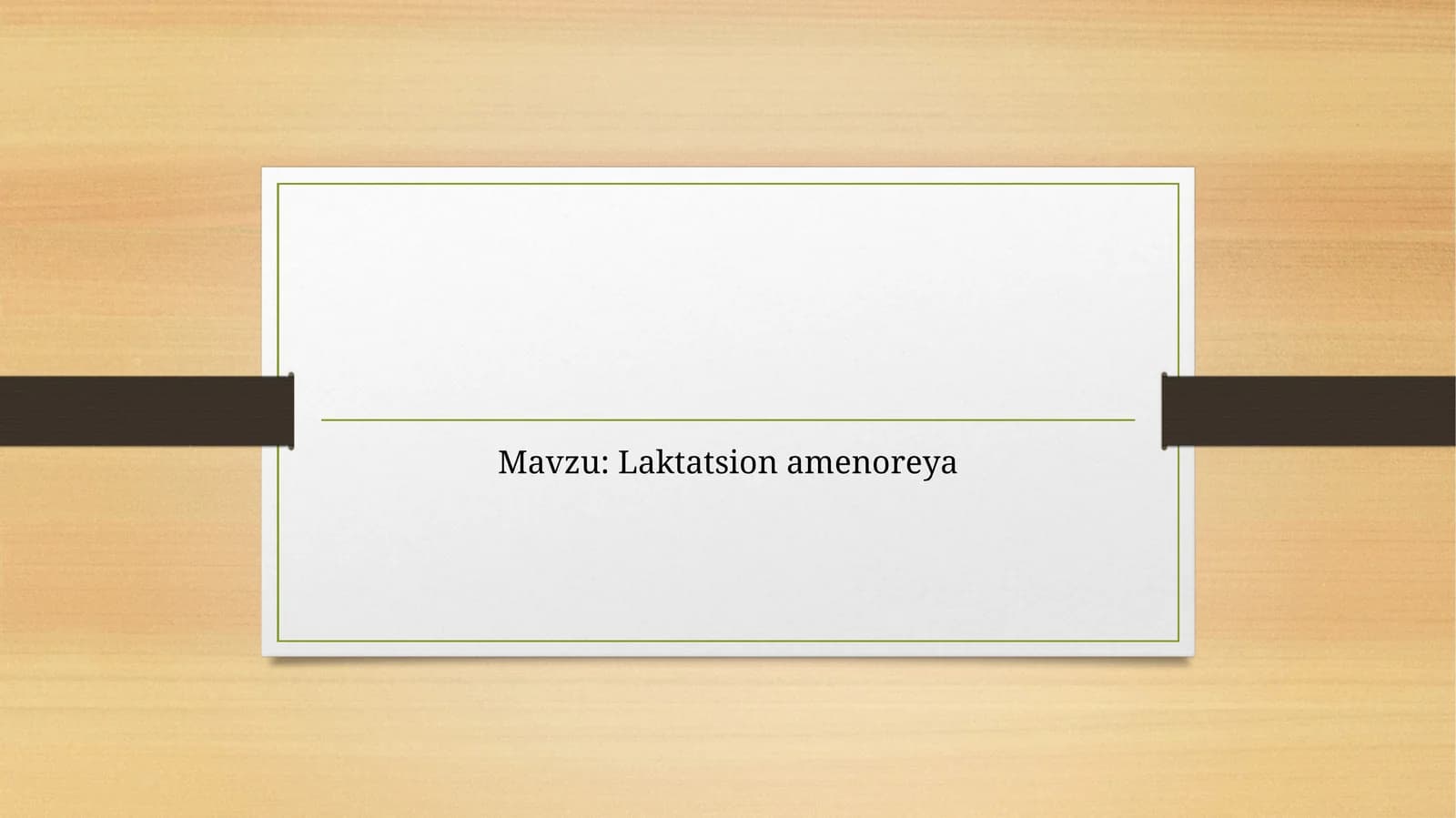 Laktatsion amenoreya