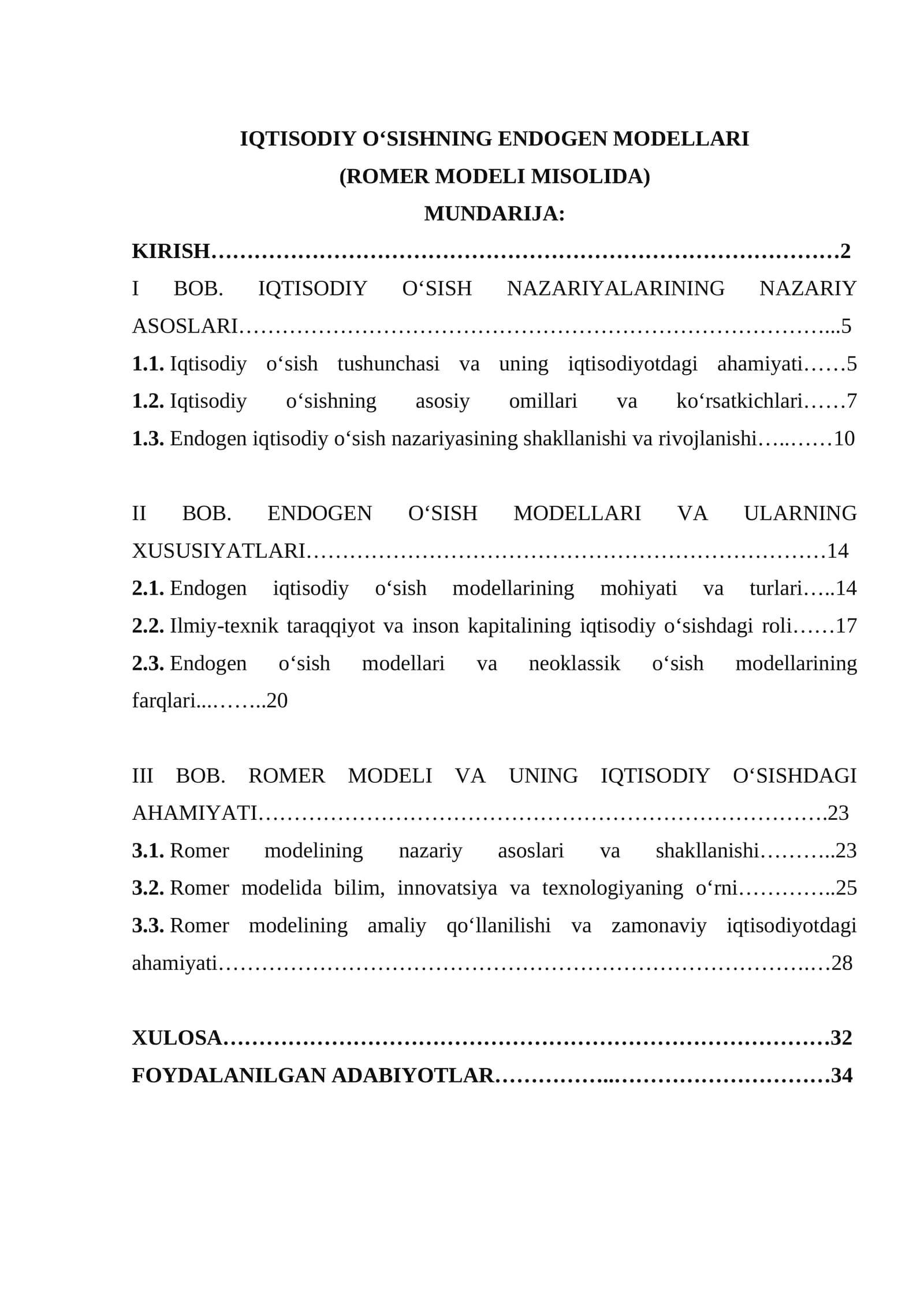Romer modeli