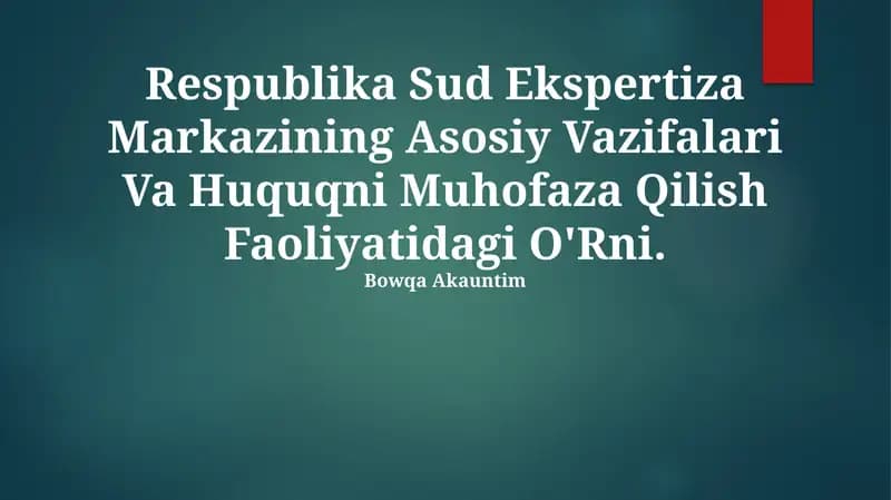 Respublika Sud Ekspertiza Markazi
