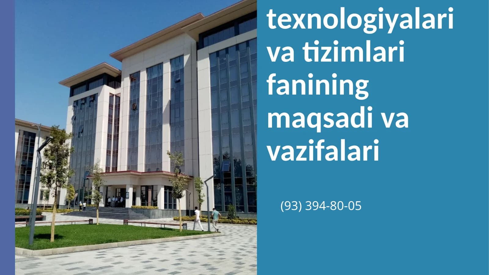 Iqtisodiyotda aхbоrоt tехnоlоgiyalari va tizimlari fanining maqsadi va vazifalari