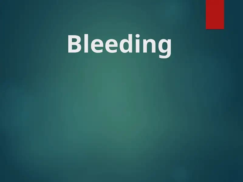 Bleeding