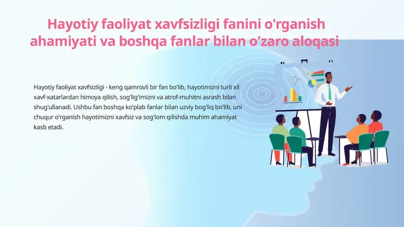 Hayotiy faoliyat xavfsizligi fanini o'rganish ahamiyati va boshqa fanlar bilan o’zaro aloqasi