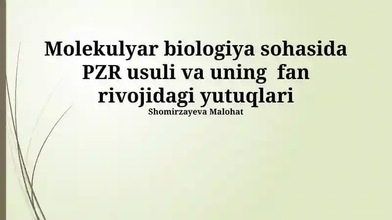 PCRning asosiy tamoyillari