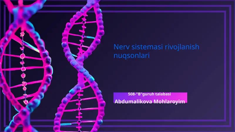 Nerv sistemasi rivojlanish nuqsonlari