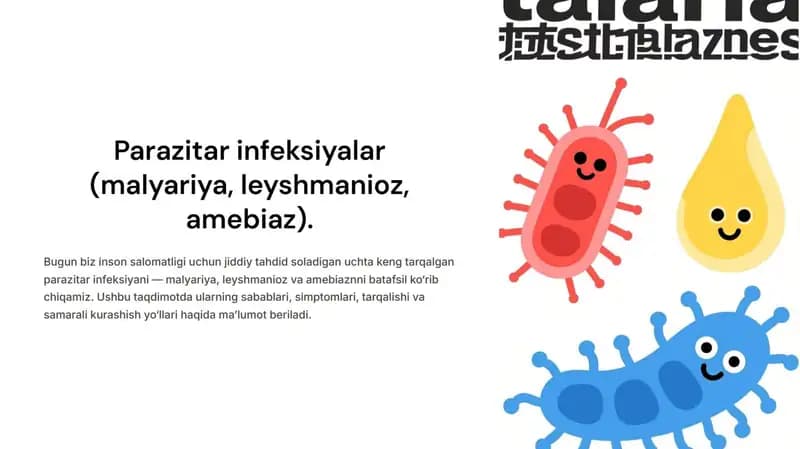Parazitar infeksiyalar (malyariya, leyshmanioz, amebiaz)