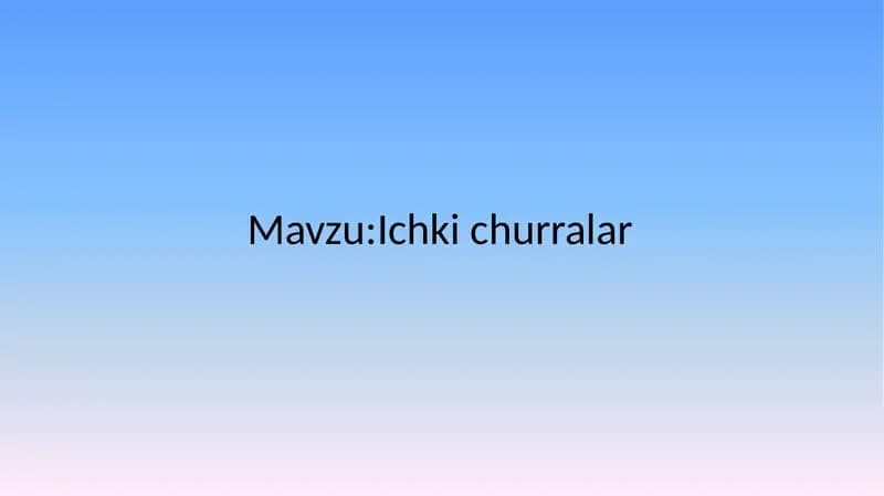 Ichki churralar
