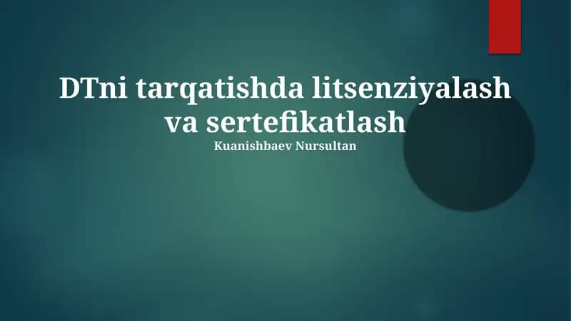 Tarqatishda litsenziyalash va sertifikatlashtirish