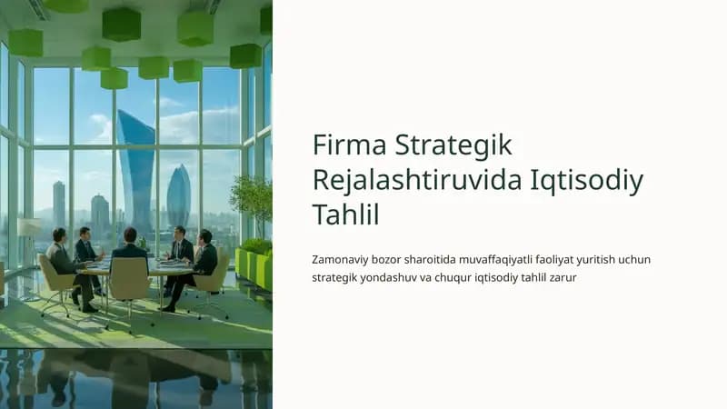 Iqtisodiy Tahlil