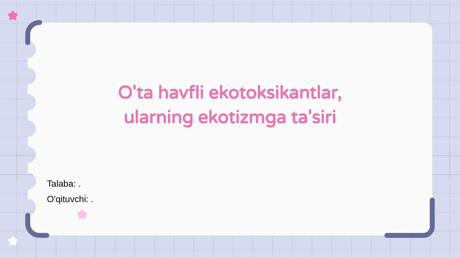 O'ta havfli ekotoksikantlar