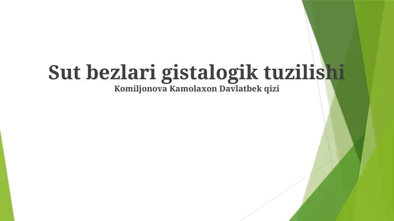 Tuprik bezlari gistalogik tuzilishi