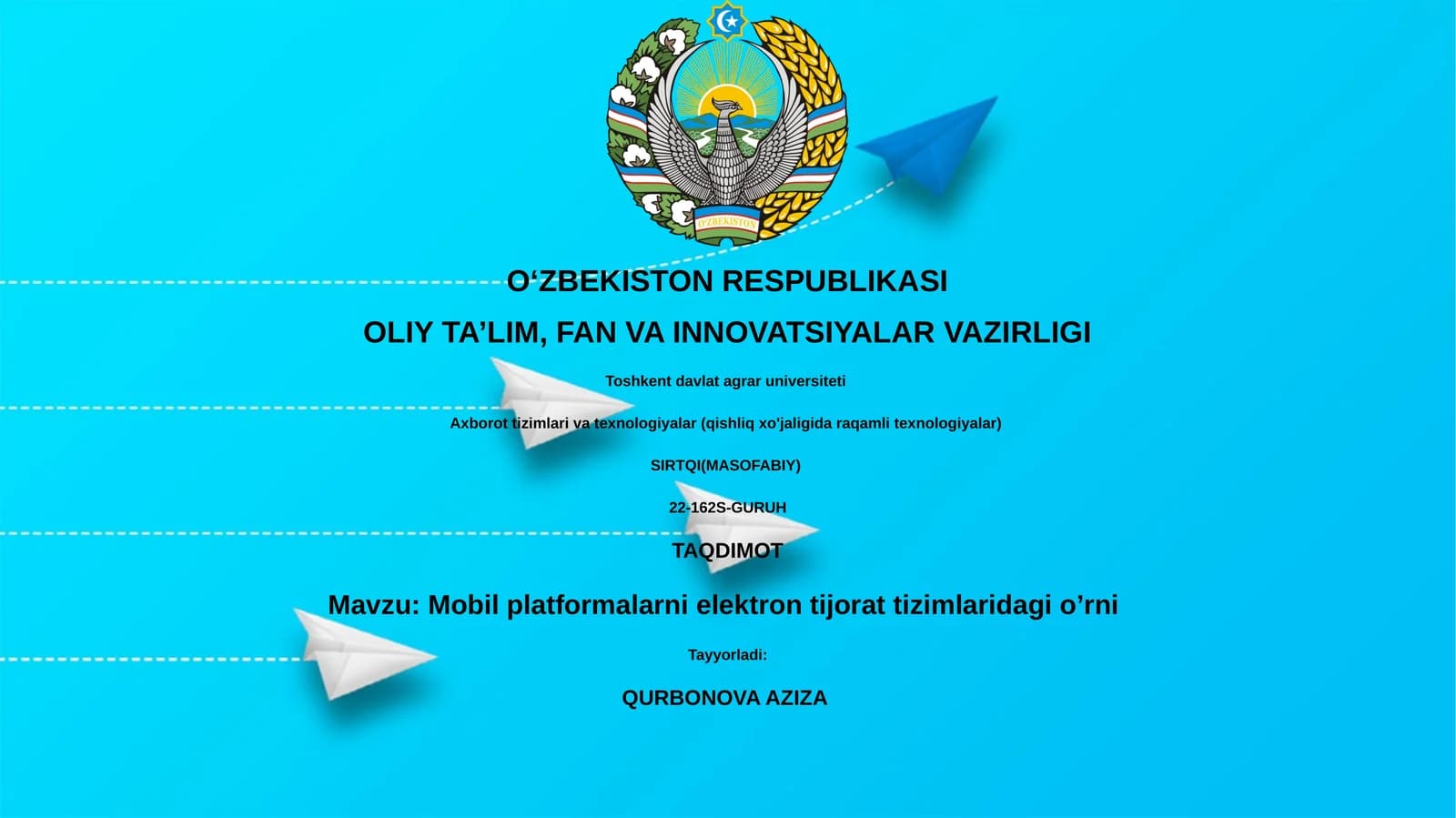 Mobil platformalarni elektron tijorat tizimlaridagi o’rni