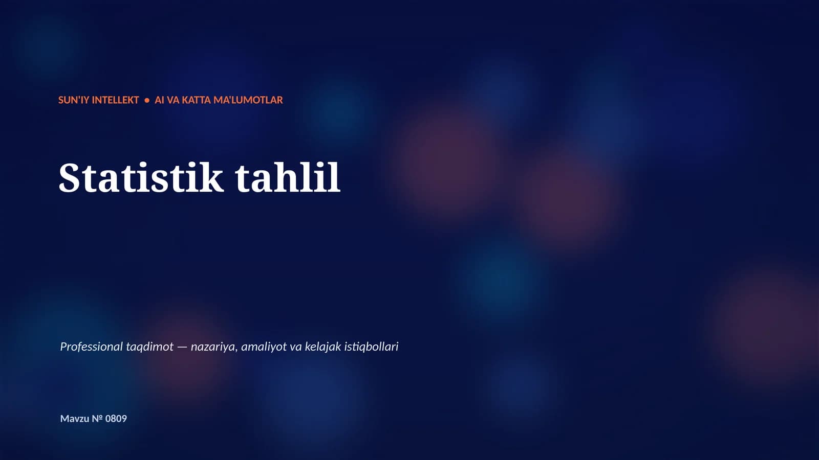 STATISTIK TAHLIL