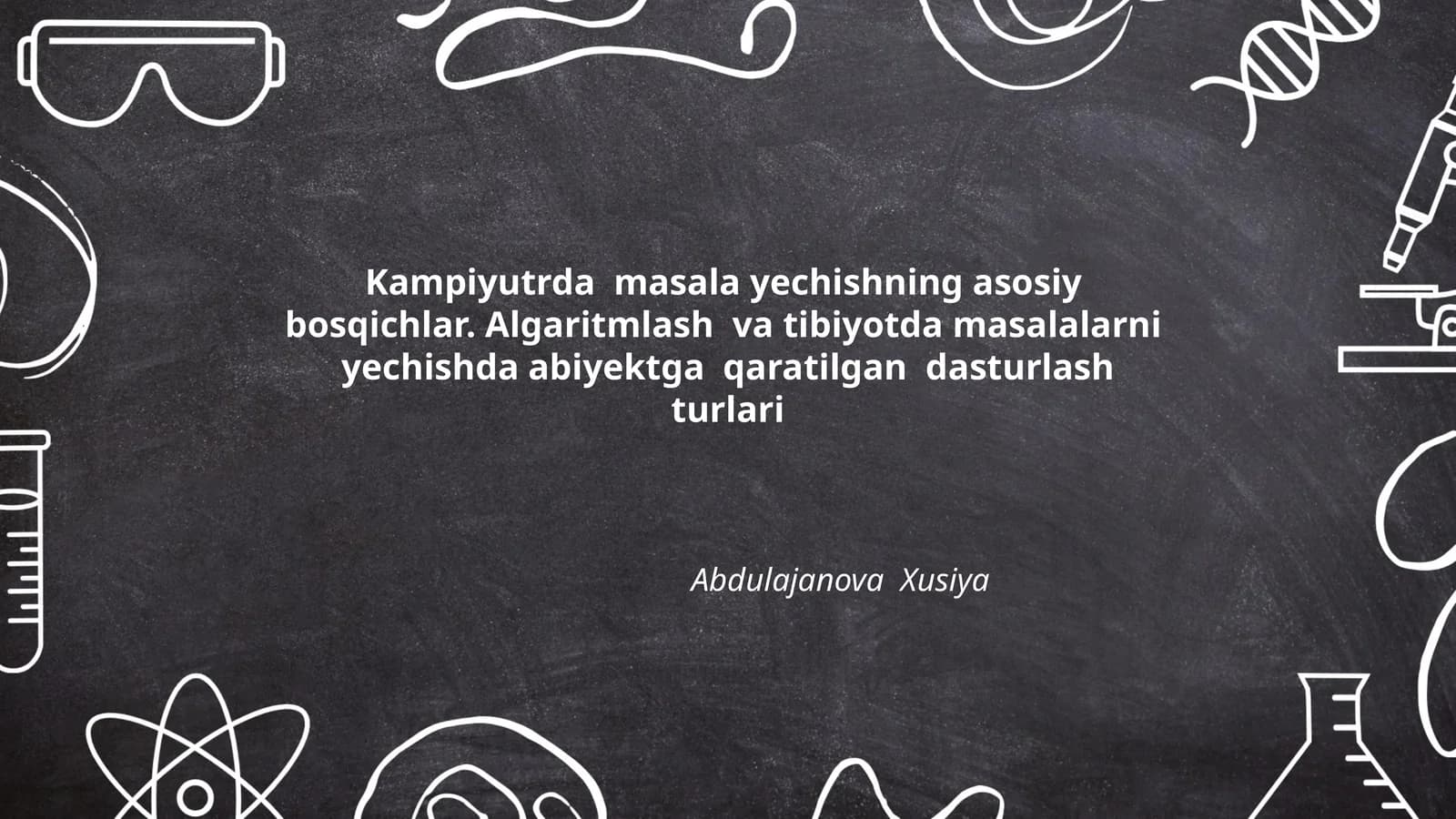 Algoritmlashning asosiy tushunchalari