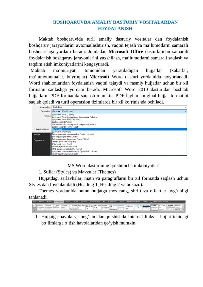 Microsoft Office dasturlari