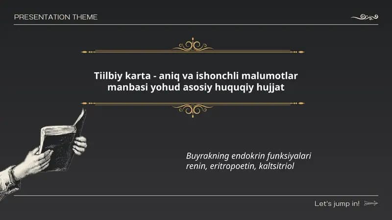 Buyrakning endokrin funksiyalari